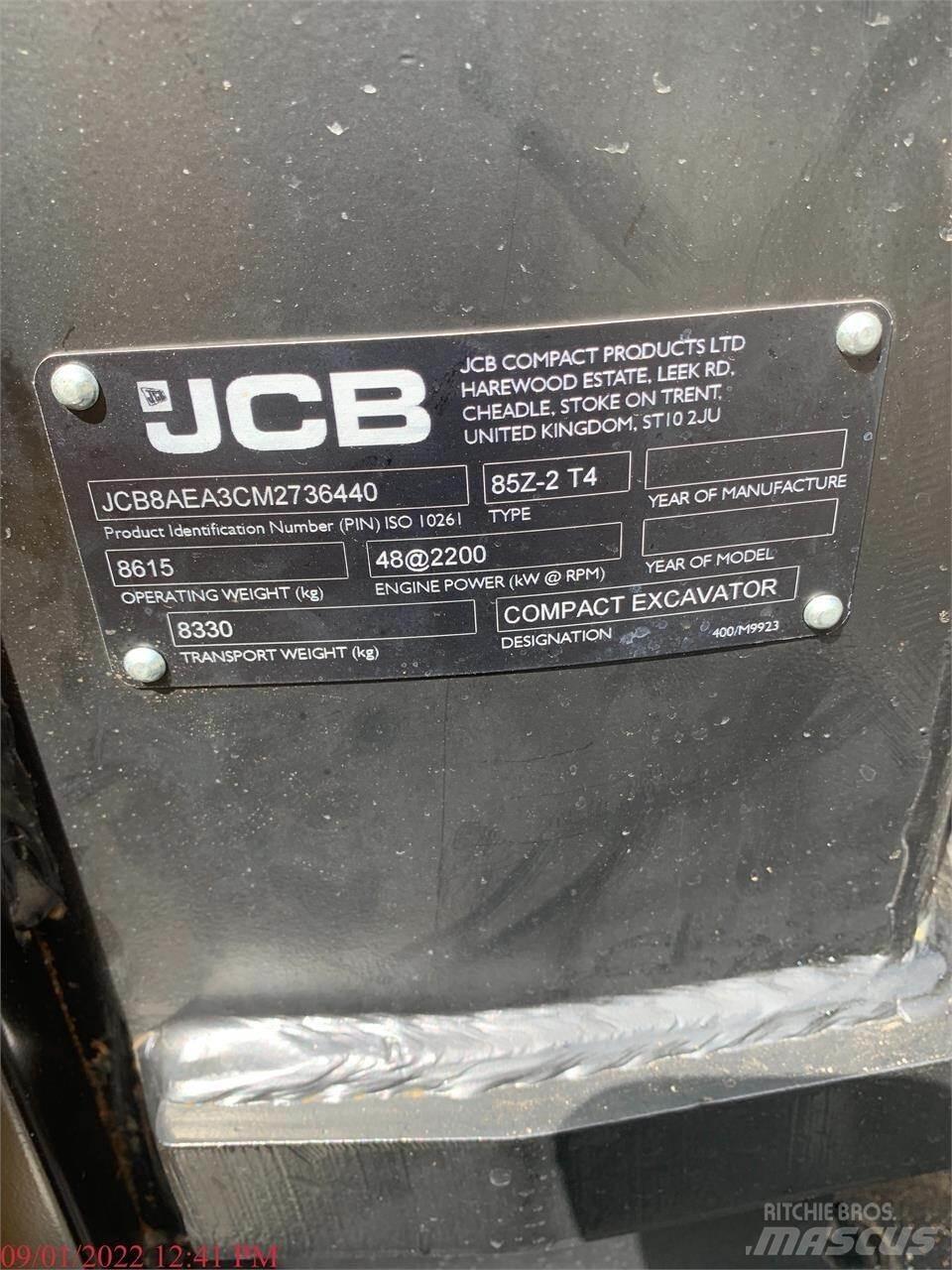 JCB 85Z-2 Crawler excavators
