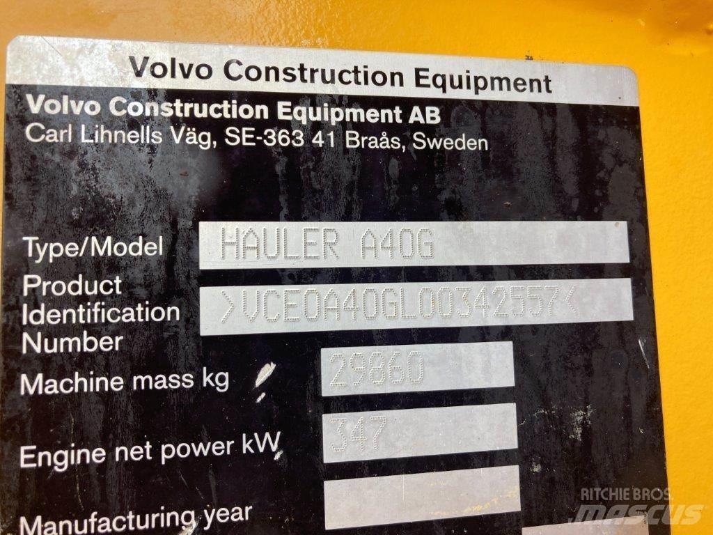 Volvo A40G Articulated Dump Trucks (ADTs)