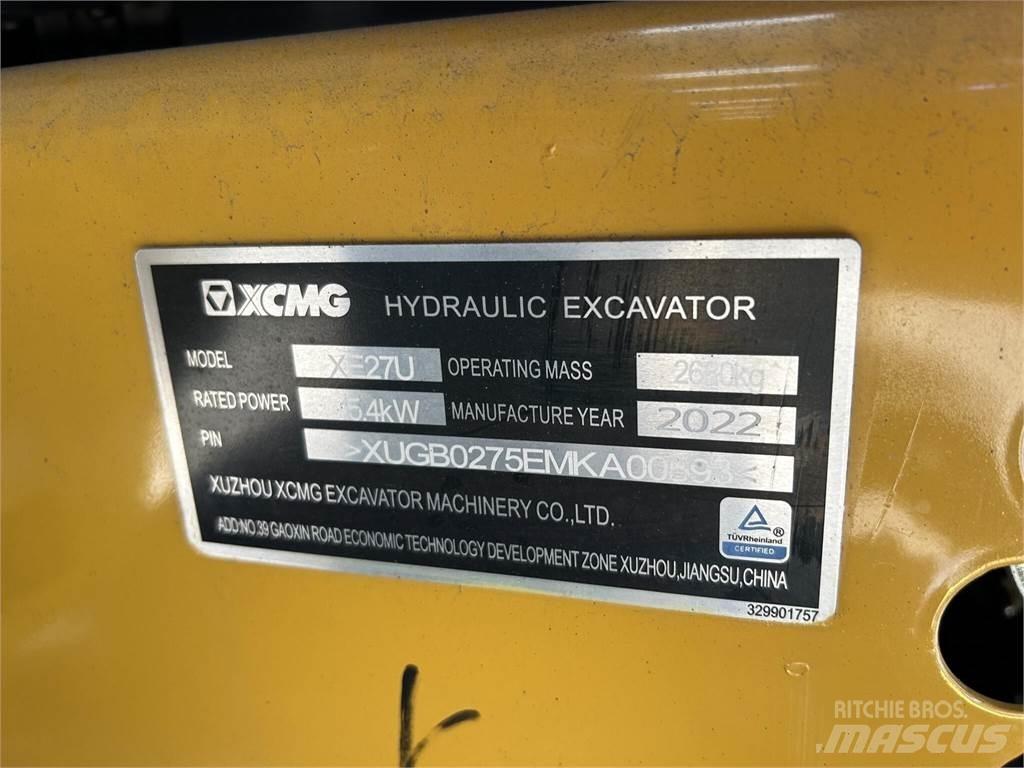 XCMG XE27U Mini excavators < 7t (Mini diggers)