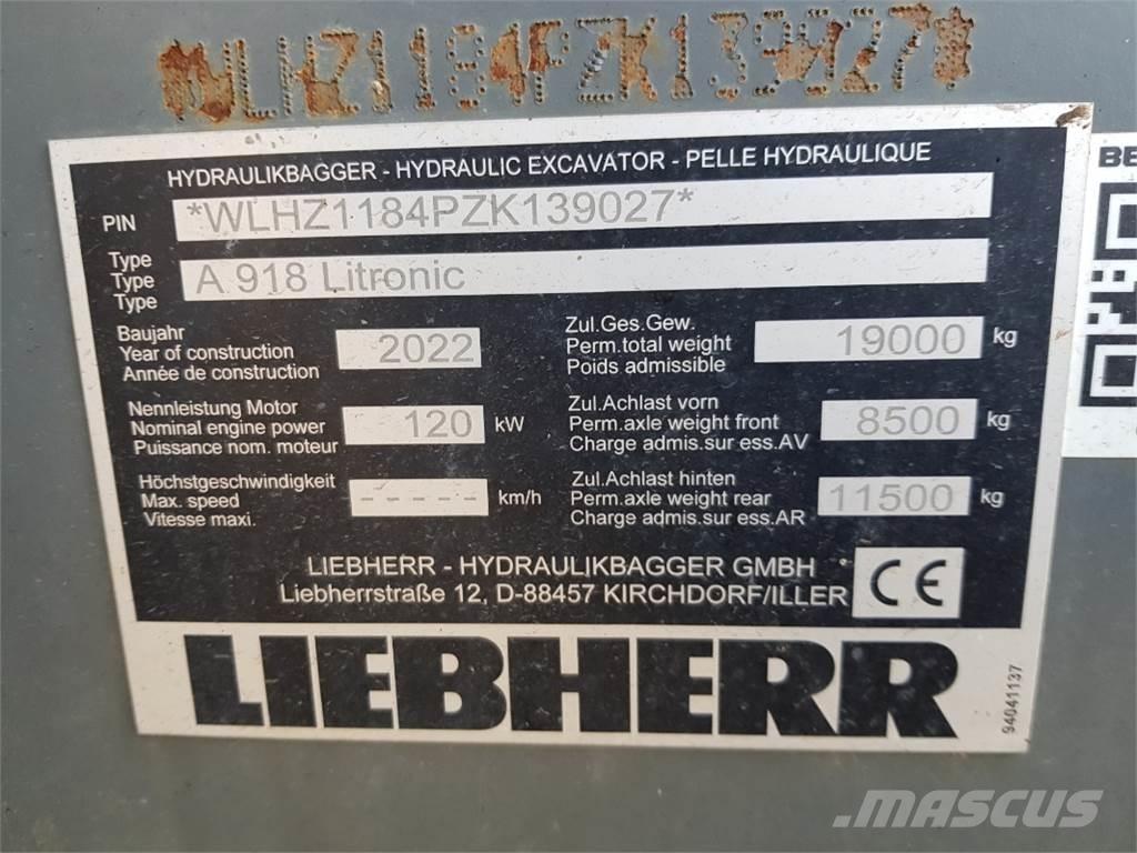 Liebherr A918 G6.0 Wheeled excavators