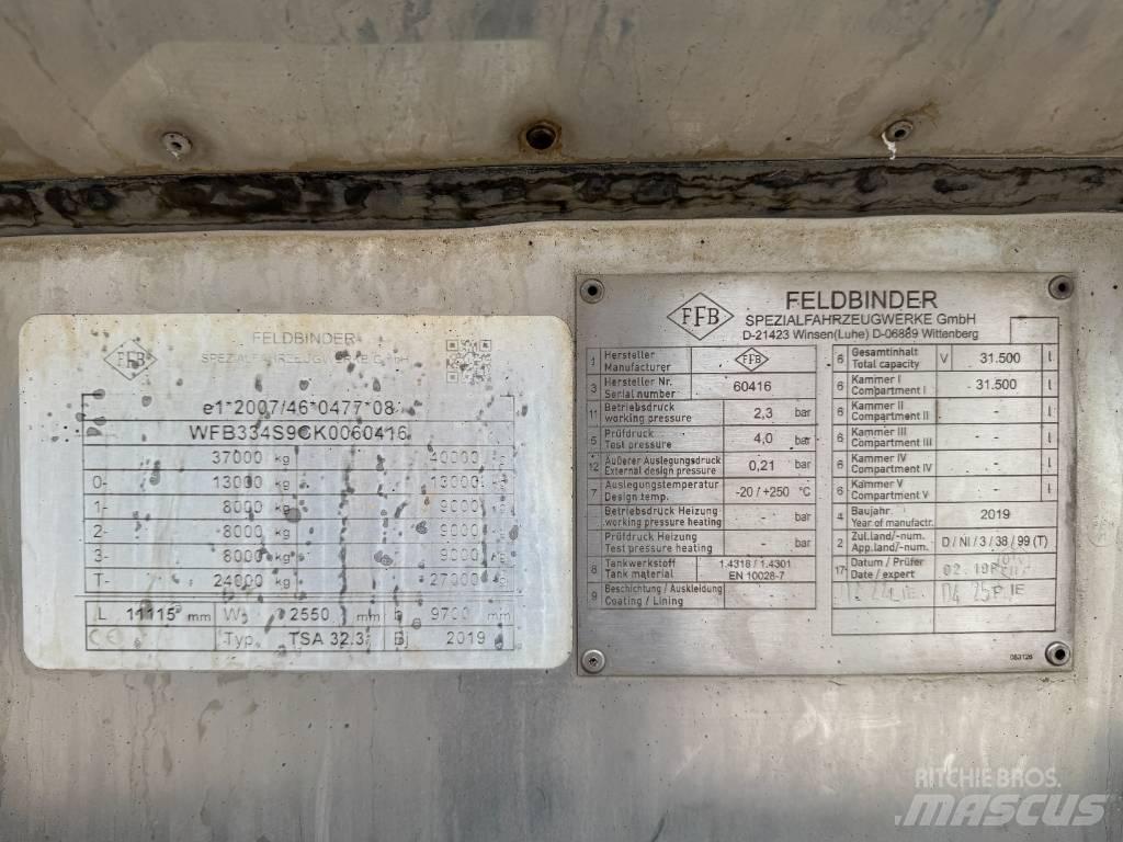 Feldbinder TSA 32.3 Tanker trailers