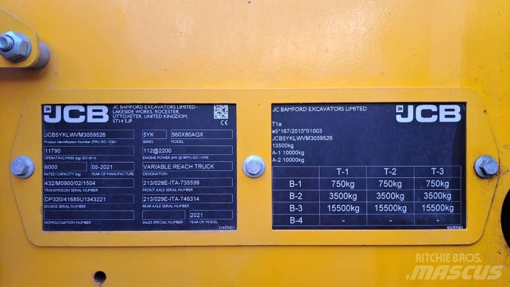 JCB 560-80 Agri Xtra Telehandlers for agriculture