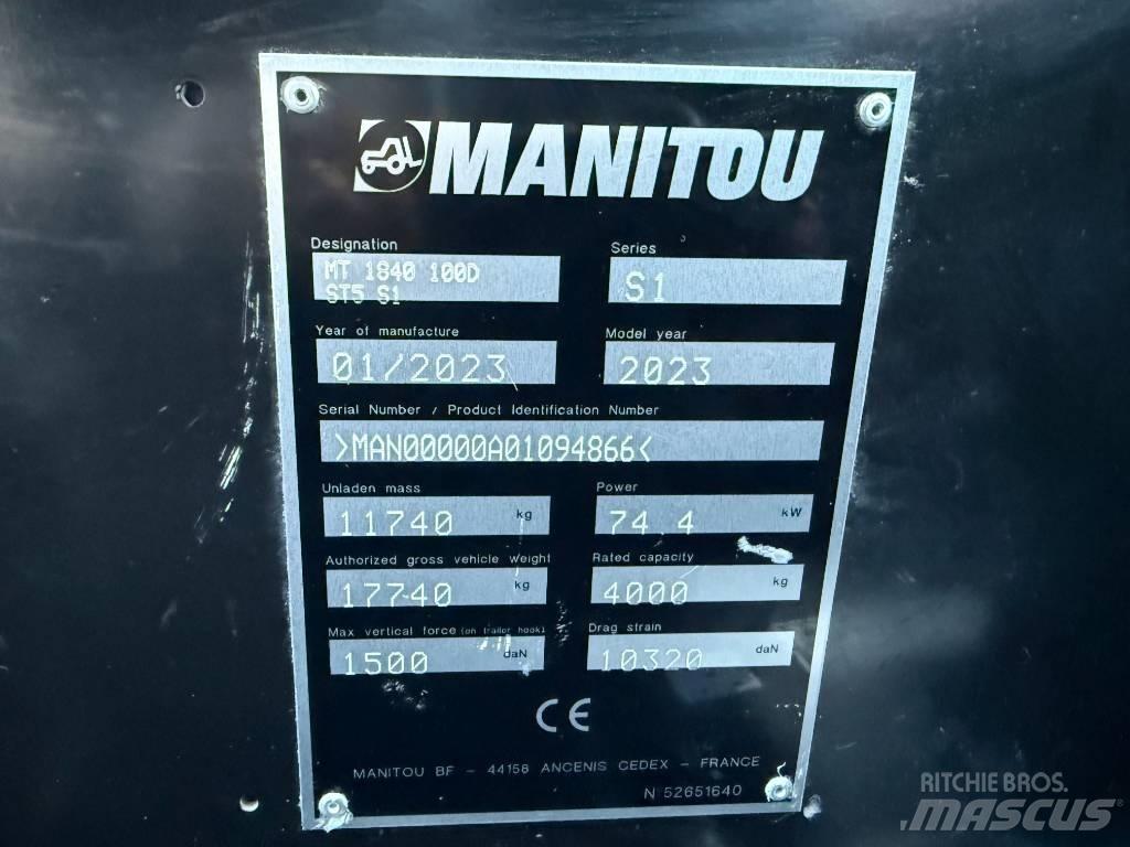 Manitou MT 1840 Telescopic handlers