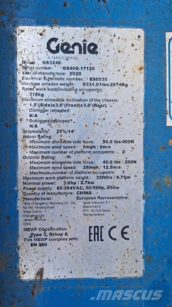 Genie GS 3246 Scissor lifts
