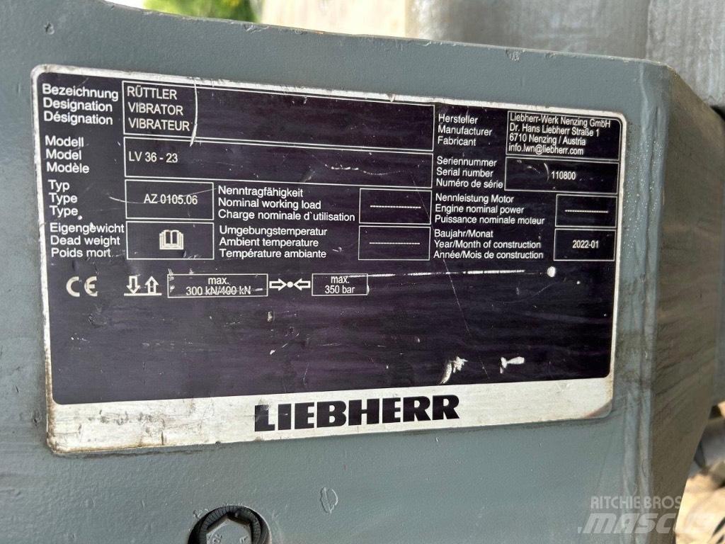Liebherr LV36 Vibratory pile drivers