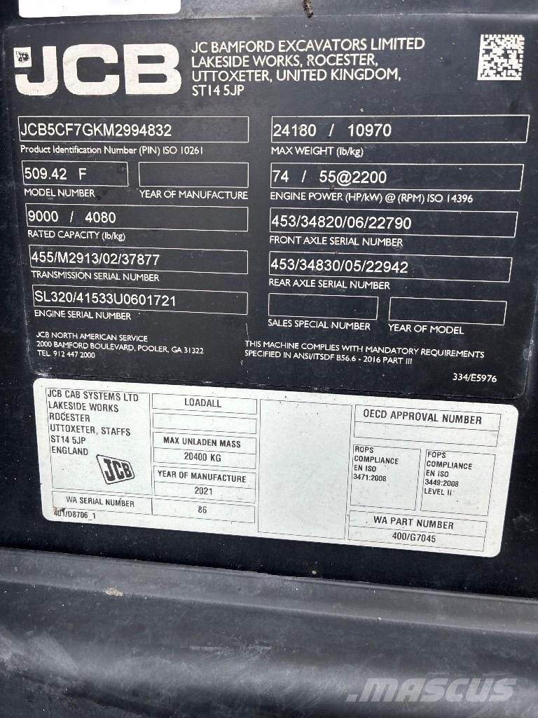 JCB 509-42 Telescopic handlers