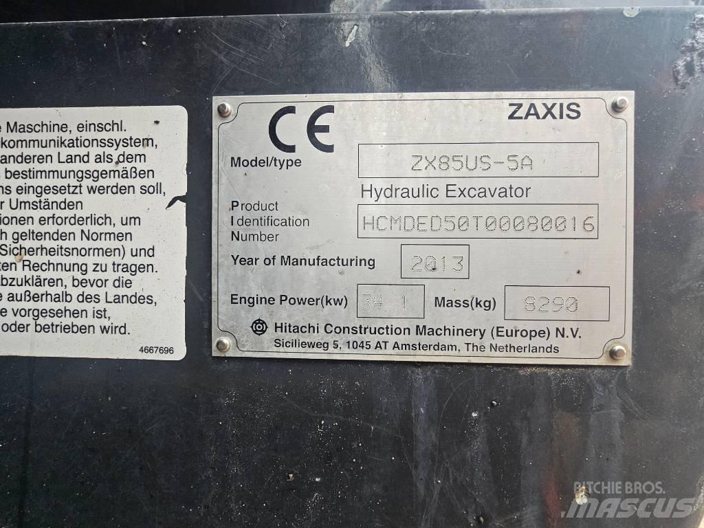Hitachi ZX 85 US-5 A Midi excavators  7t - 12t