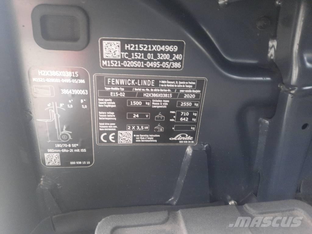 Linde E15-02 Electric forklift trucks
