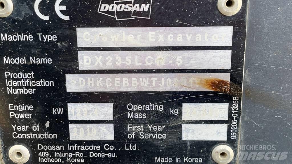 Doosan DX 235 LCR-5 Crawler excavators