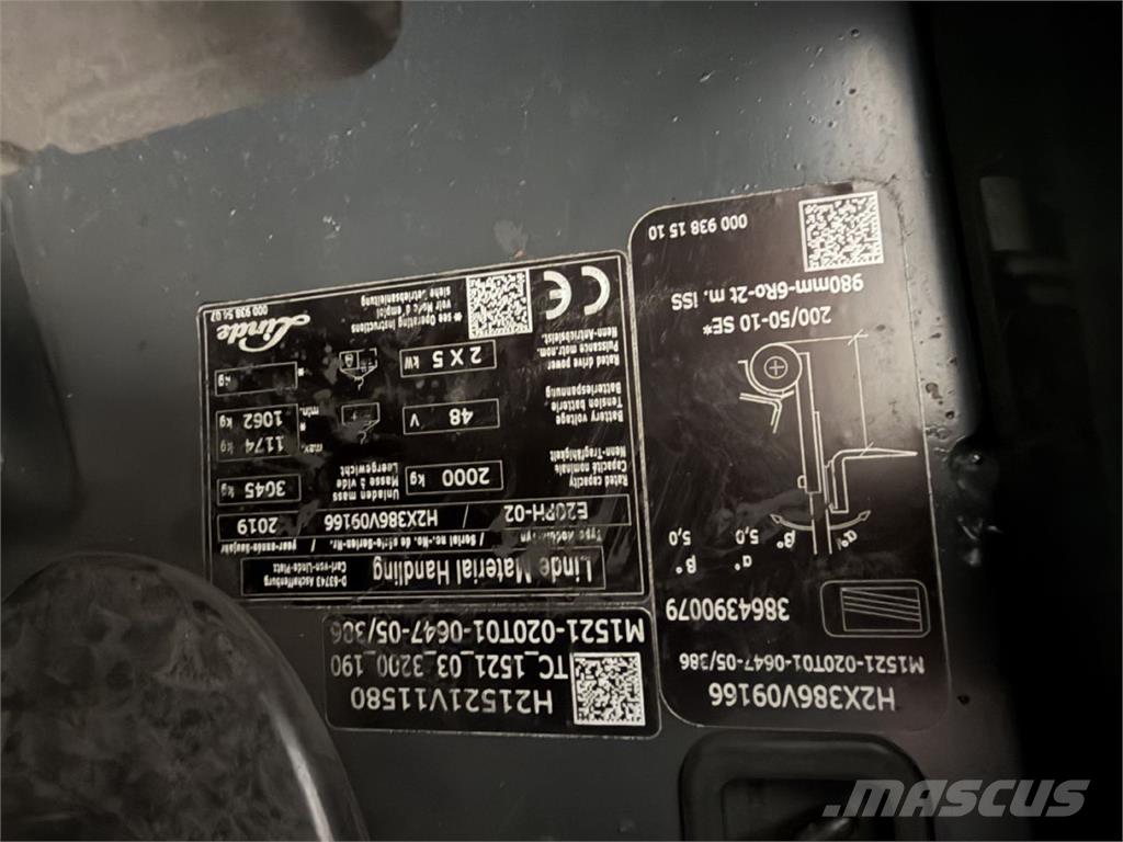 Linde E 20PH-02 Electric forklift trucks