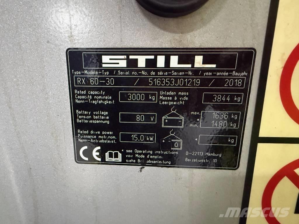 Still RX 60-30 Electric forklift trucks
