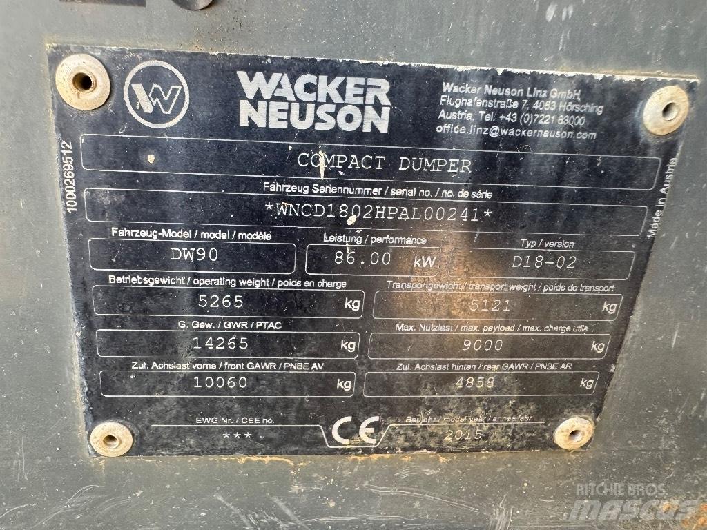 Wacker Neuson DW 90 Site dumpers