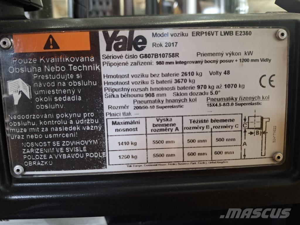 Yale ERP 16 VT Electric forklift trucks