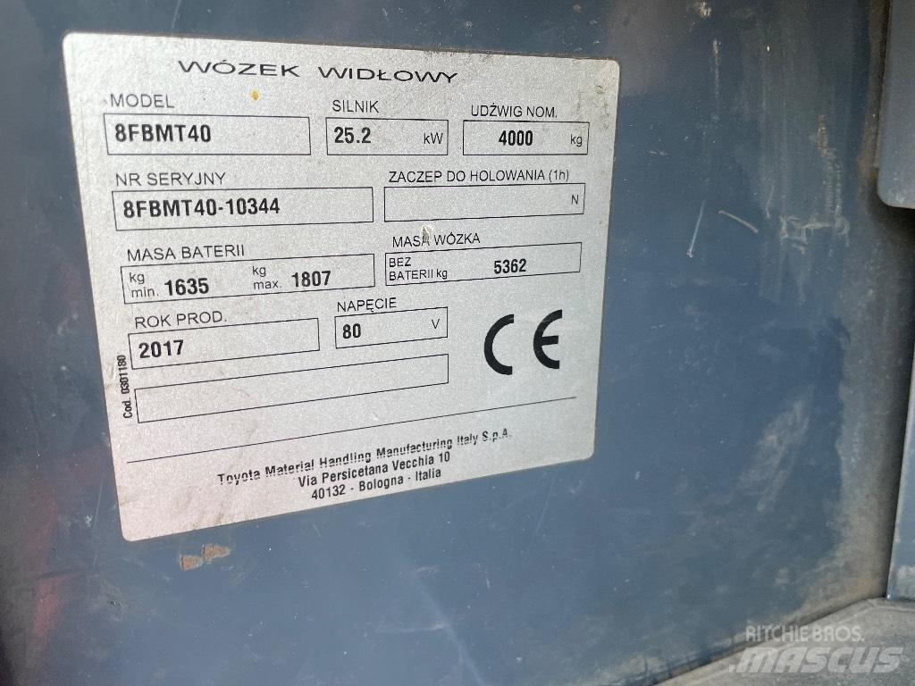 Toyota 8FBMT40 Electric forklift trucks
