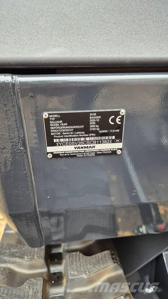 Yanmar SV26 Advance Mini excavators < 7t (Mini diggers)