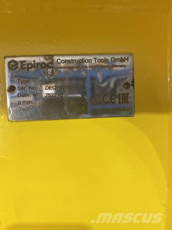Epiroc HB3100 Hammers / Breakers