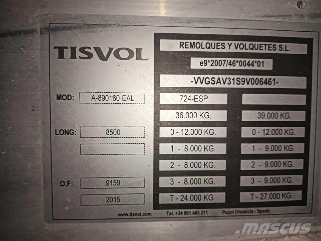  Tisvol A-890160-EAL Tipper semi-trailers