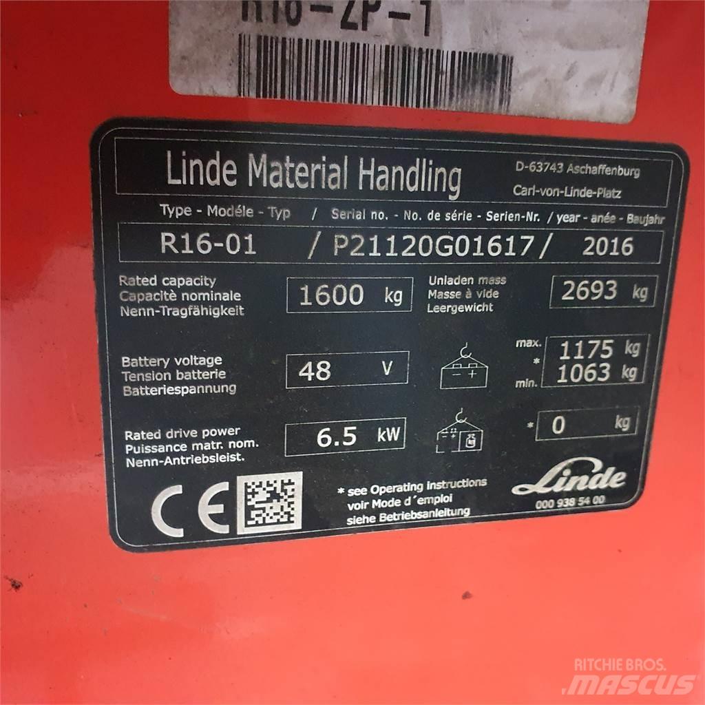Linde R16 Reach trucks