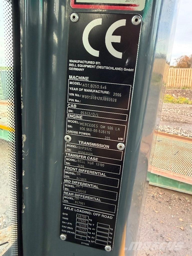 Bell B 25 D Articulated Dump Trucks (ADTs)