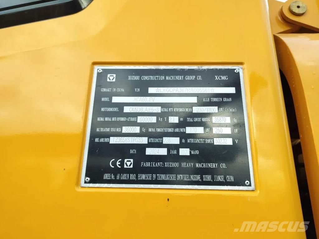 XCMG XCA60_EV All terrain cranes