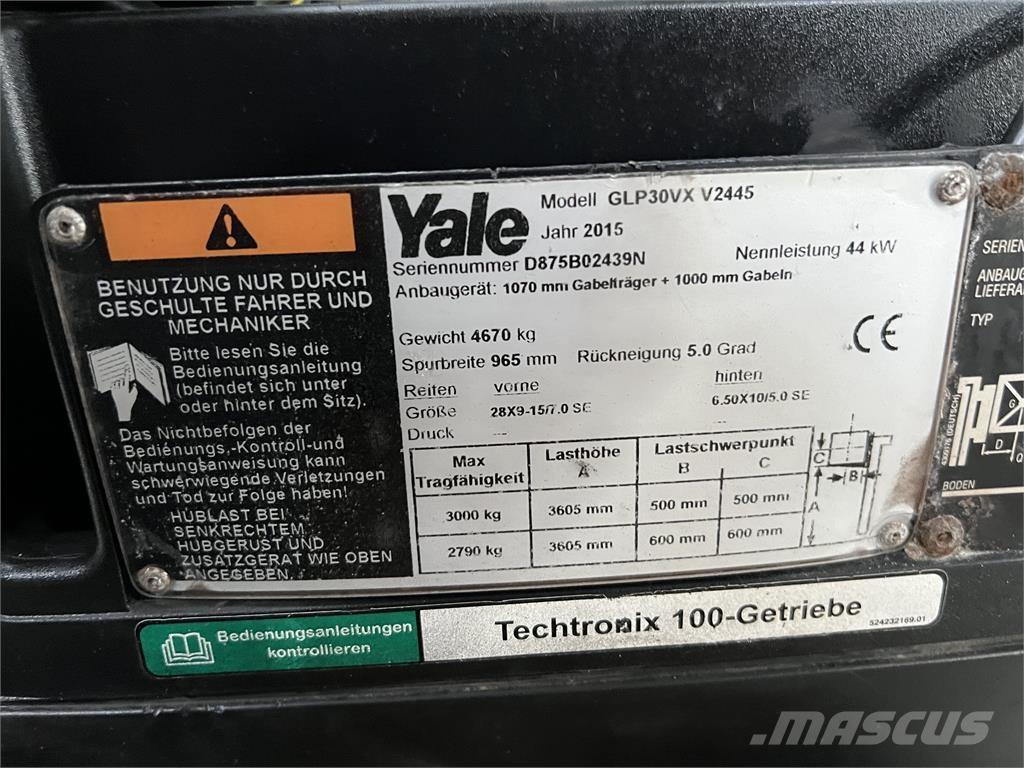 Yale GLP30VXV2445 LPG trucks