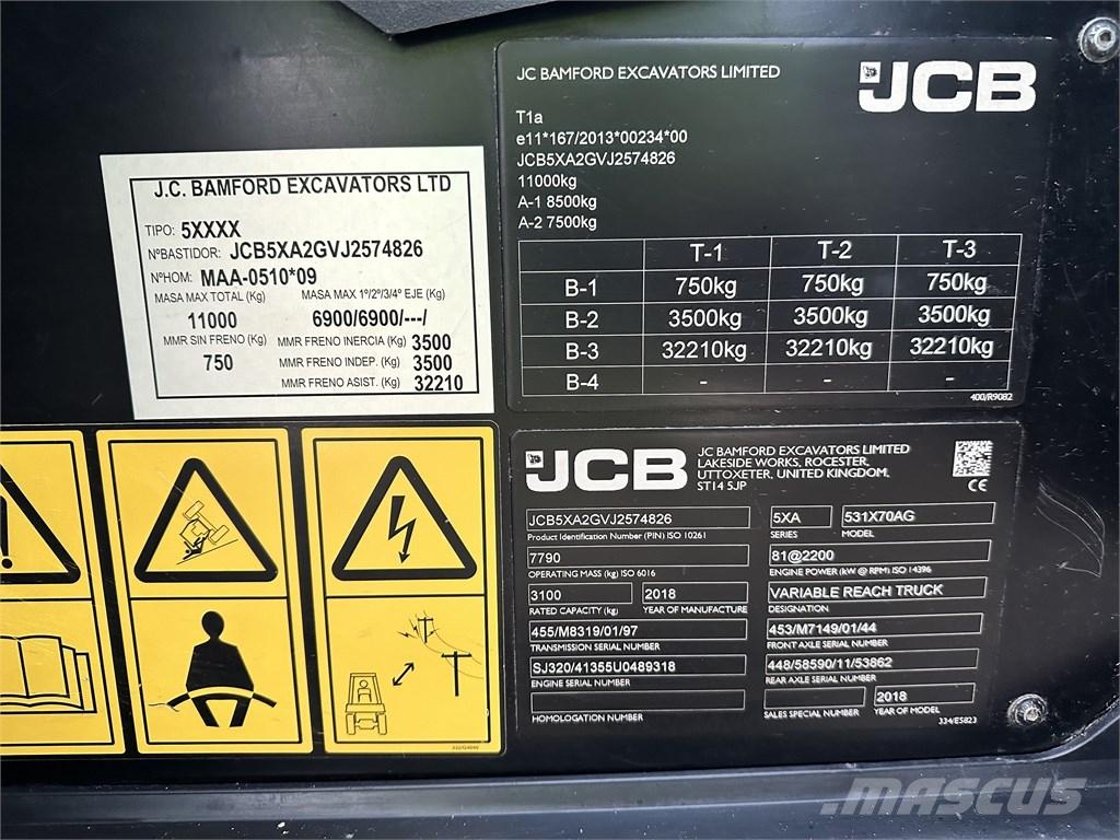JCB 531-70 Agri Telehandlers for agriculture