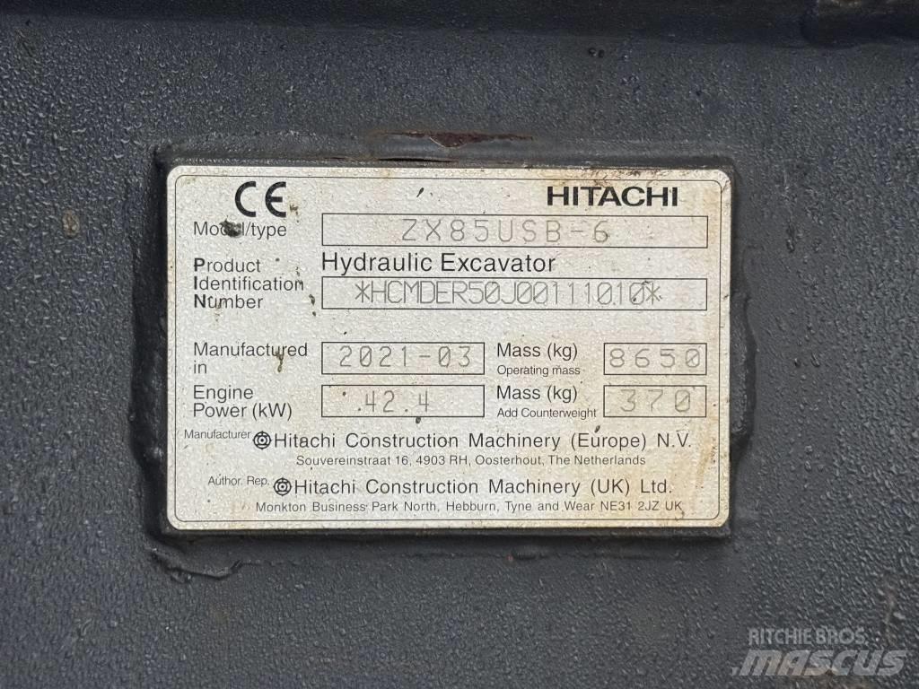 Hitachi ZX 85 US B-6 Midi excavators  7t - 12t