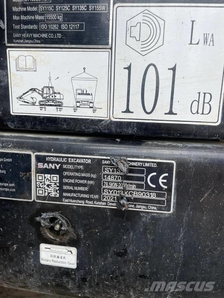 Sany SY 135 C Crawler excavators