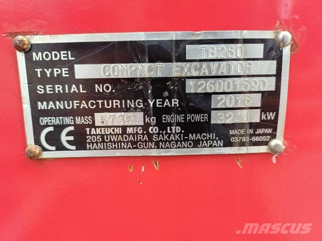 Takeuchi TB260 Mini excavators < 7t (Mini diggers)