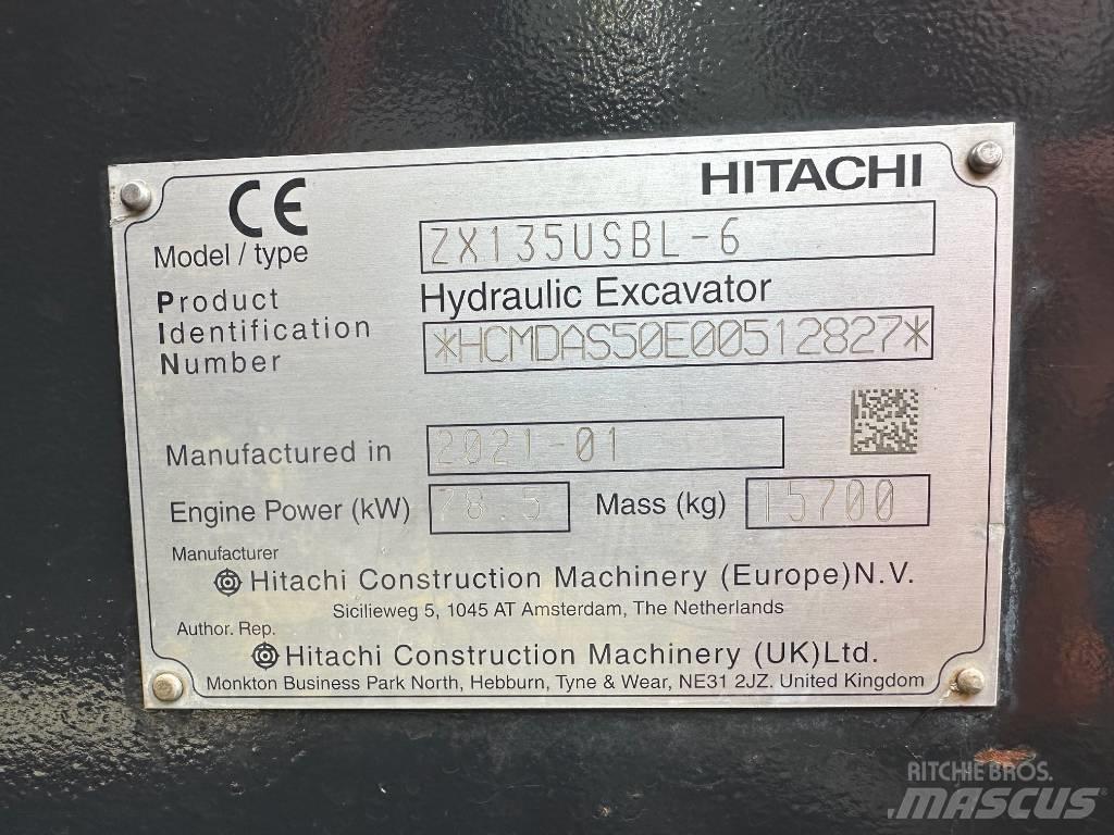 Hitachi ZX 135 US-6 Crawler excavators