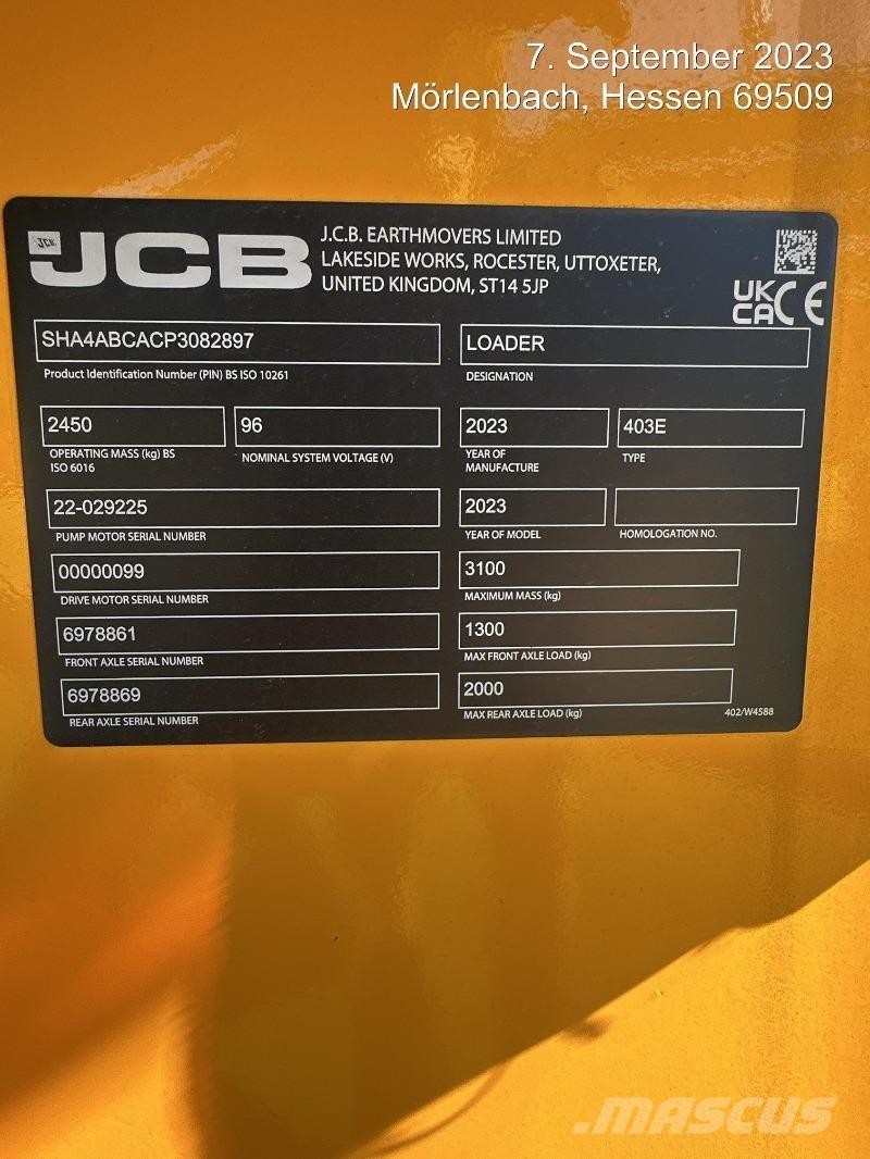 JCB 403E Elektro Wheel loaders