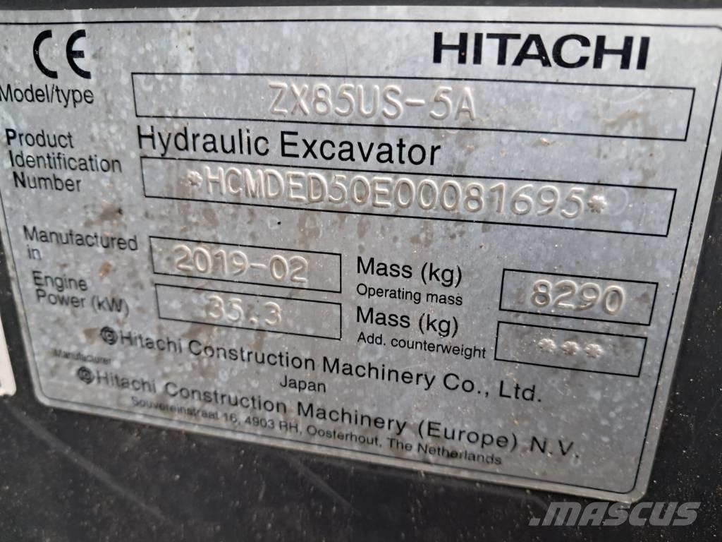 Hitachi ZX 85 US-5 A Midi excavators  7t - 12t