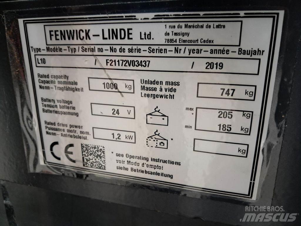Linde L10 Pedestrian stacker