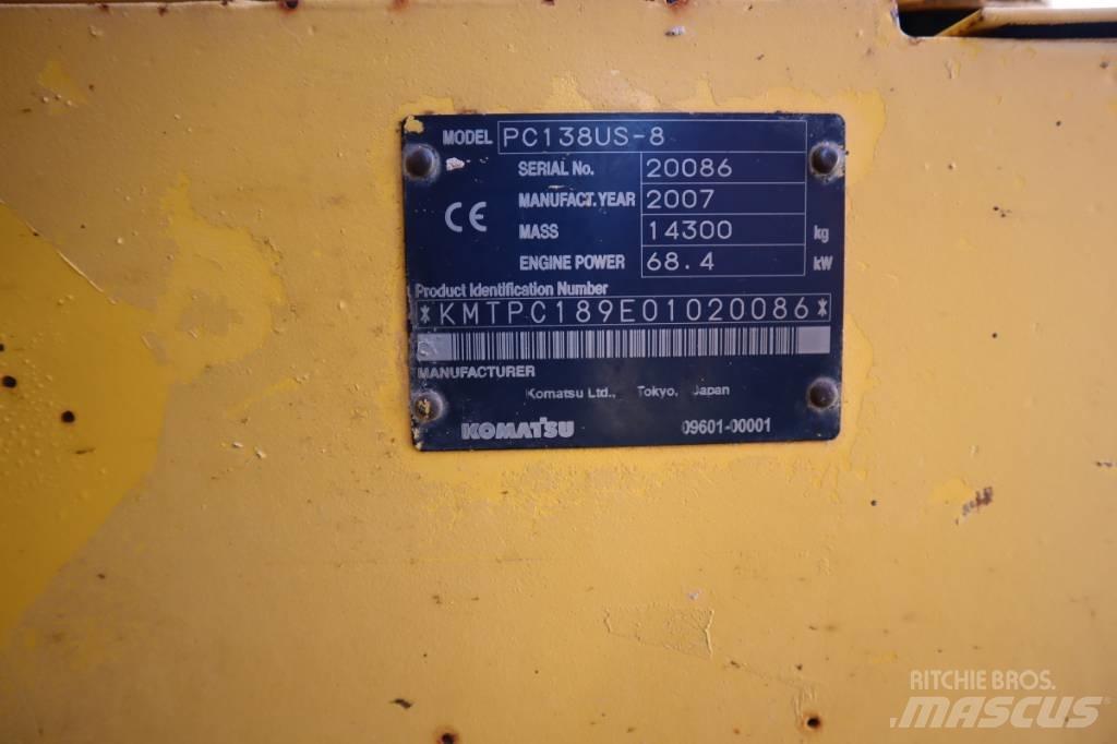 Komatsu PC138US-8 Crawler excavators