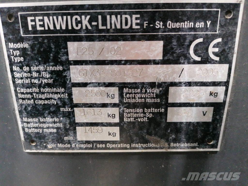 Linde E25/02 Electric forklift trucks