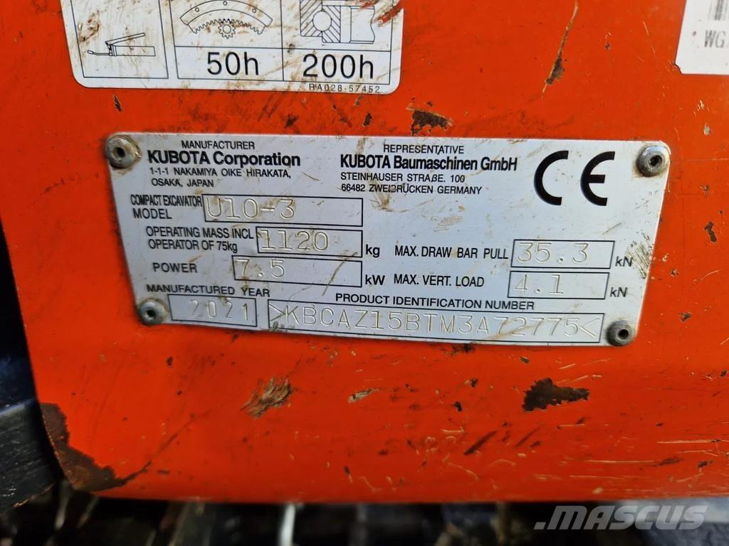 Kubota U10-3 Mini excavators < 7t (Mini diggers)