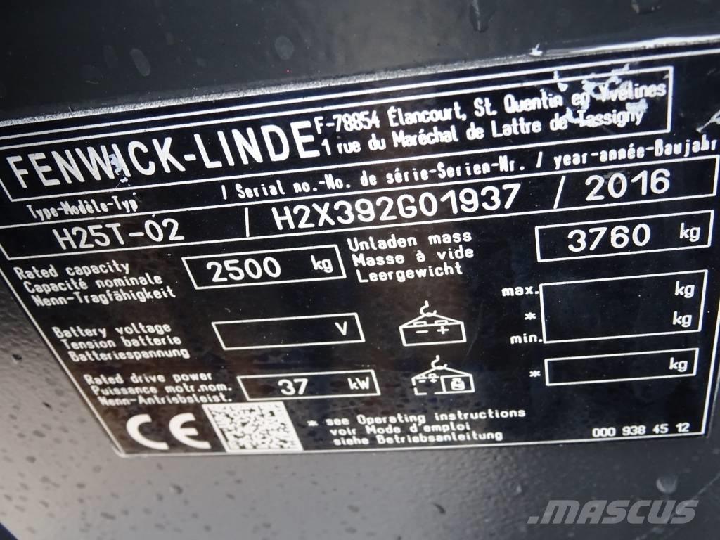 Linde H25T-02 LPG trucks