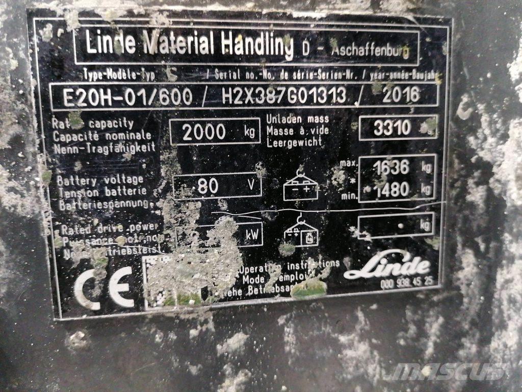 Linde E20H-01/600 Electric forklift trucks