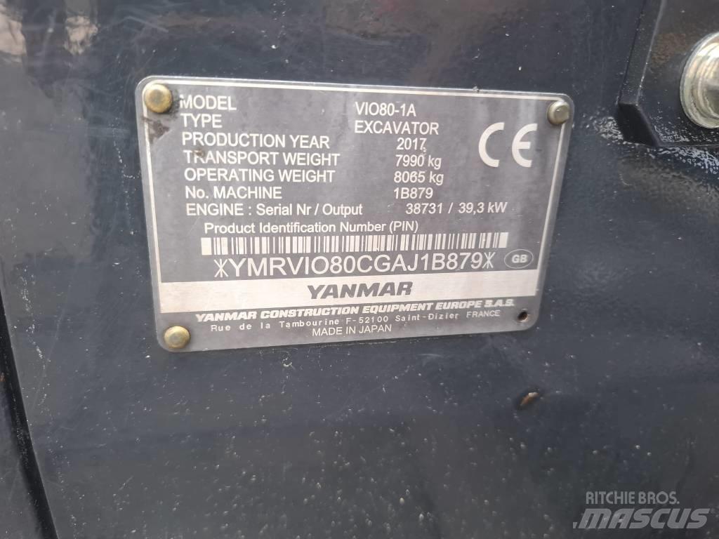 Yanmar Vio 80-1A Midi excavators  7t - 12t