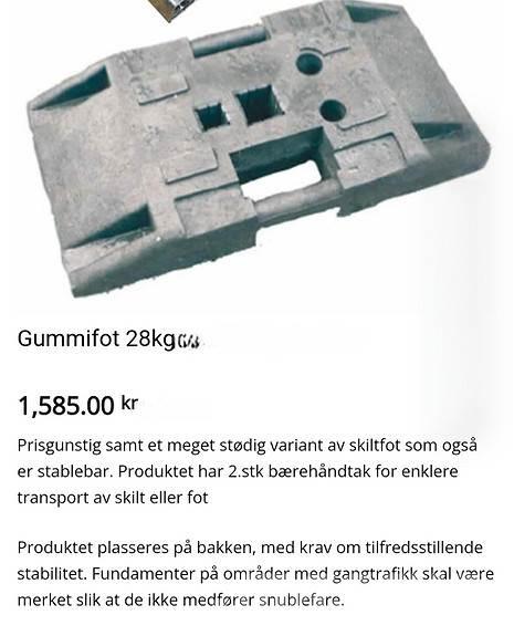  Brukt Skiltfot Other components