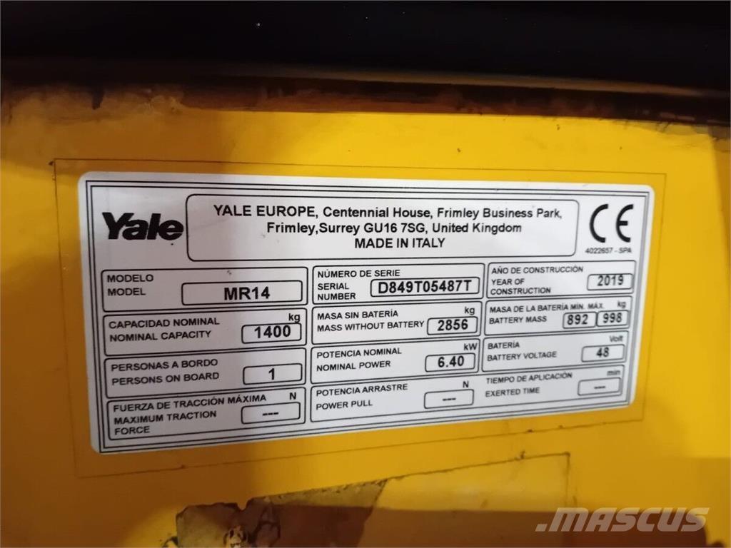 Yale MR14 Reach trucks