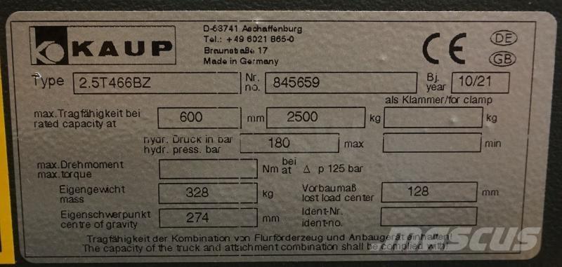 Kaup 2,5T466BZ Other attachments and components
