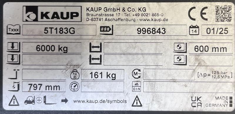 Kaup 5T183G Other attachments and components