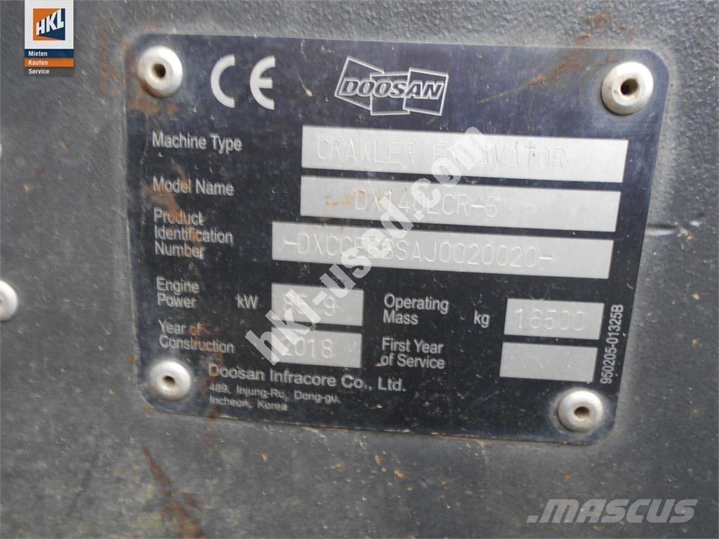 Doosan DX 140 LCR-5 Crawler excavators