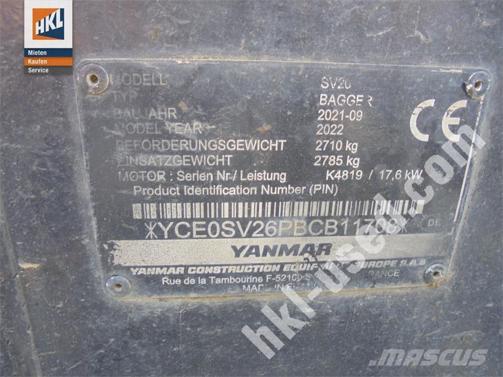 Yanmar SV 26 Mini excavators < 7t (Mini diggers)