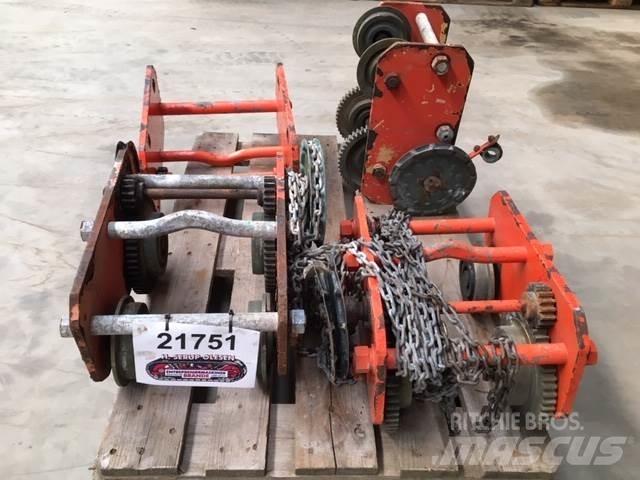  Kran løbekatte - 3 stk. Crane parts and equipment