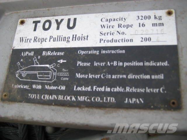  Rope pulling hoist - 3 stk. Winches, hoists and material lifts