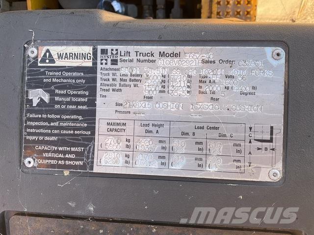 Hyster E65Z-40 Electric forklift trucks