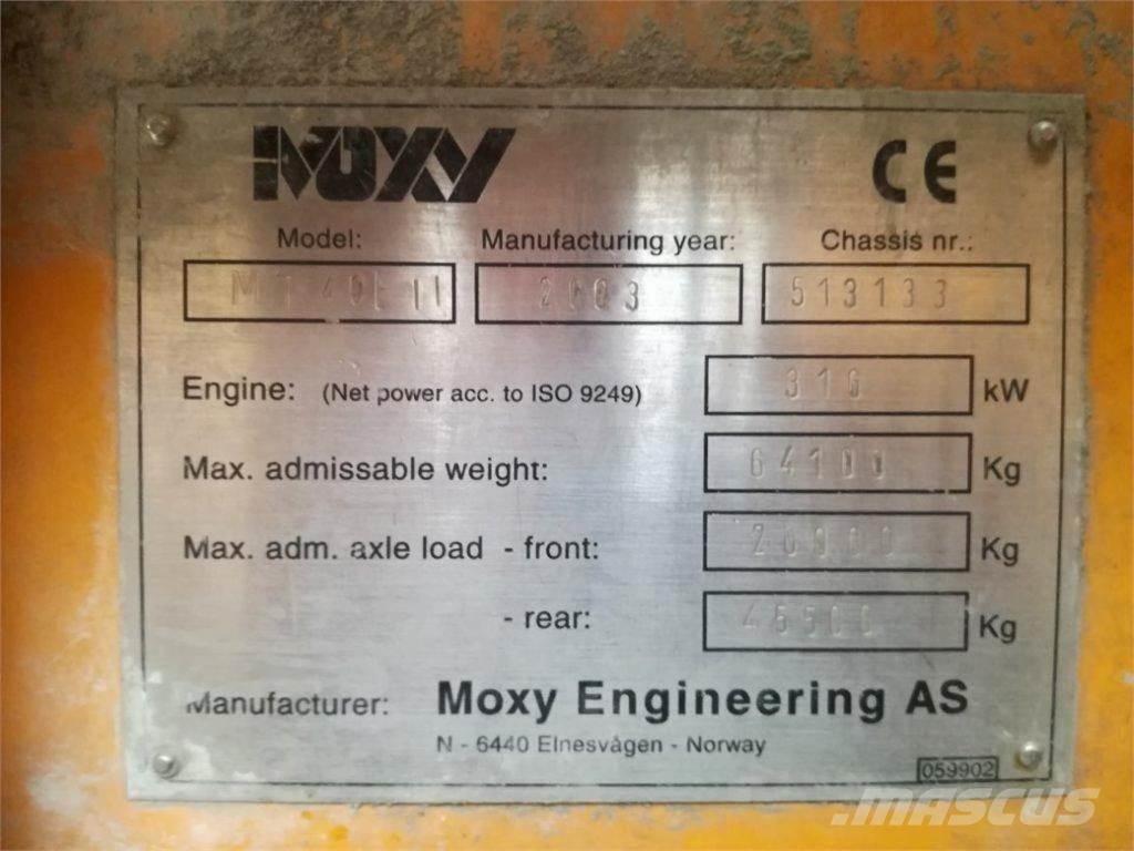 Moxy MT 40B Articulated Dump Trucks (ADTs)