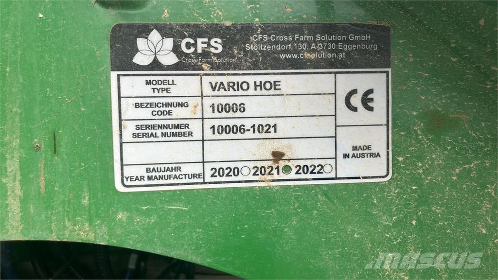  CFS Vario Hoe Other sowing machines and accessories